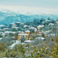 Η φωτογραφία της ημέρας: Τα χιονισμένα ορεινά χωριά Κορυφή και Χρυσαυγή του Βοΐου