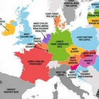 Χάρτης: Σε τι είναι χειρότερη κάθε χώρα της Ευρώπης!