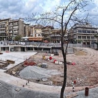 Η φωτογραφία της ημέρας: Η υπό κατασκευή πλατεία της Κοζάνης