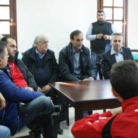 Συνάντηση του Βαγγέλη Πουρλιοτόπουλου με την ομάδα της ΑΕΠ Καραγιαννίων και της Ακαδημίας των Ακριτών Κοζάνης