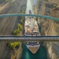 Το μεγαλύτερο πλοίο που διέσχισε ποτέ την διώρυγα της Κορίνθου – Δείτε το βίντεο