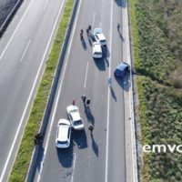 Καραμπόλα 8 οχημάτων στην Εγνατία Οδό λίγο πριν τα  ΣΕΑ Πλατάνου – Δείτε βίντεο