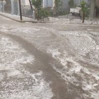 Σφοδρή χαλαζόπτωση και προβλήματα στην πόλη της Φλώρινας – Δείτε βίντεο