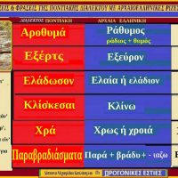Ποντιακές λέξεις από Ποντιακούς στίχους τραγουδιών με αρχαιοελληνική προέλευση – Της Δέσποινας Μιχαηλίδου Καπλάνογλου