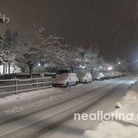 Πολύωρη και έντονη χιονόπτωση στη Φλώρινα – Δυσκολίες στις μετακινήσεις – Δείτε φωτογραφίες