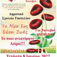Παγκόσμια ημέρα Εθελοντή Αιμοδότη στο Τσοτύλι