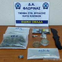 Συνελήφθησαν δύο ημεδαποί σε περιοχή της Φλώρινας για παράβαση της νομοθεσίας περί ναρκωτικών και περί όπλων