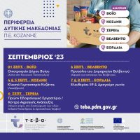 Διανομή τροφίμων & βασικής υλικής συνδρομής από την Π.Ε Κοζάνης – Δείτε περισσότερα