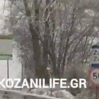Ασθενής χιονόπτωση στη Ζωοδόχο Πηγή Κοζάνης – Δείτε βίντεο