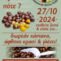 Δήμος Βοΐου: Καστανογιορτή στη Δαμασκηνιά 