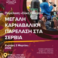 Μεγάλη Καρναβαλική Παρέλαση «Σάκης Πάσχος» – Κορύφωση των Αποκριάτικων Εκδηλώσεων στα Σέρβια
