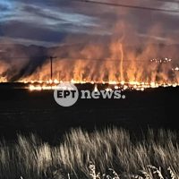 Πυρκαγιά έξω από το Άργος Ορεστικό, κοντά στο πεδίο βολής