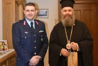 Εθιμοτυπική επίσκεψη του Ταξίαρχου Ν. Έξαρχου στο Μητροπολίτη Φλωρίνης, Πρεσπών και Εορδαίας