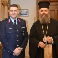 Εθιμοτυπική επίσκεψη του Ταξίαρχου Ν. Έξαρχου στο Μητροπολίτη Φλωρίνης, Πρεσπών και Εορδαίας