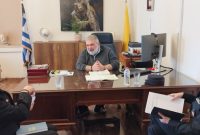 Επίσκεψη του Διοικητή των Πυροσβεστικών Ακαδημιών Ελλάδας Υποστράτηγου Π. Κυπριωτέλλη στον Δήμαρχο Εορδαίας