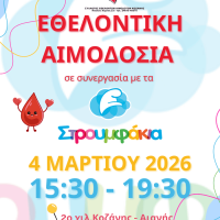 6η εθελοντική αιμοδοσία από τον σύλλογο Γέφυρα Ζωής σε συνεργασία με τον παιδικό σταθμό-νηπιαγωγείο ”Στρουμφάκια”