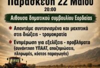 Αγροτικοί Σύλλογοι Δυτικής Μακεδονίας: Κάλεσμα αγώνα απέναντι στις διώξεις και την ακρίβεια στον Δήμο Εορδαίας